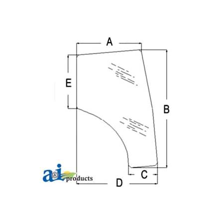 A & I Products Glass, Door (LH) - Tinted 66" x46" x4" A-T1155-70772